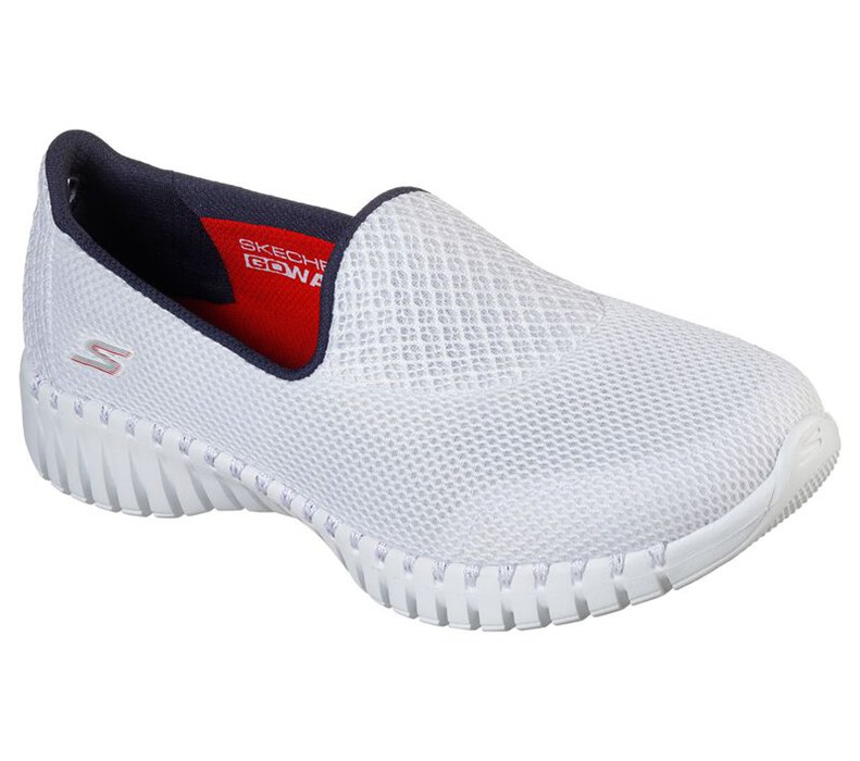 Skechers Dam Vita/Marinblå Slip On - Gowalk Smart - Crafty - Sverige (BOHLU-6920)